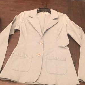 Juniors Light Blue Fitted Blazer